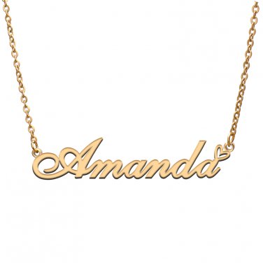 Personalized Amanda Name Necklace for Amanda Initial Jewelry for Best Friends