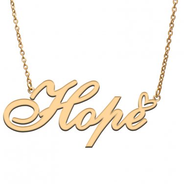 Personalized Hope Name Necklace for Hope Initial Jewelry for Best Friends