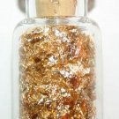 Gold Leaf Flake In A Beautiful Miniture Glass Corked Bottle