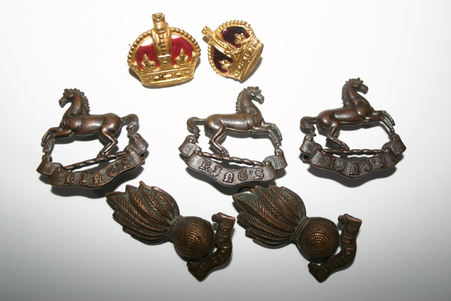 Collection Of Rare Kings Regiment Military Badges