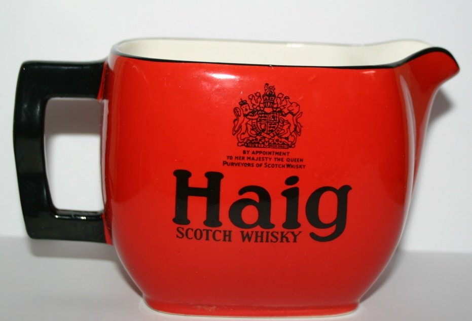 Vintage Haig Scotch Whisky Water Jug design Number 1406