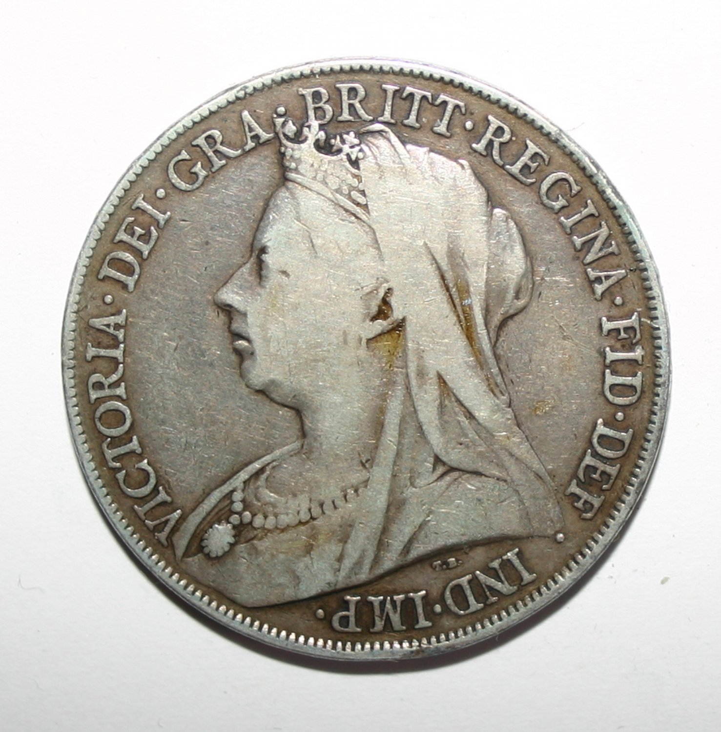 Queen Victoria LXII 1898 Silver George and Dragon Crown Coin