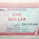 Banknote East Caribbean States One Dollar Bill 1965 Queen Elizabeth Money Note