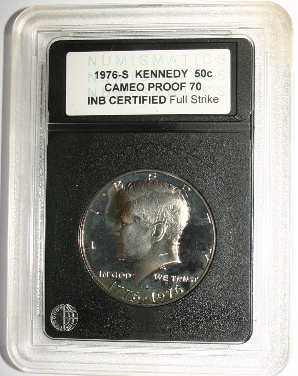 USA 1976S Kennedy 50c Cameo Proof 70 INB Certified Coin