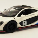 McLaren P1 with Prints White Kinsmart 1/36 Scale Diecast Model Toy Car Brand New