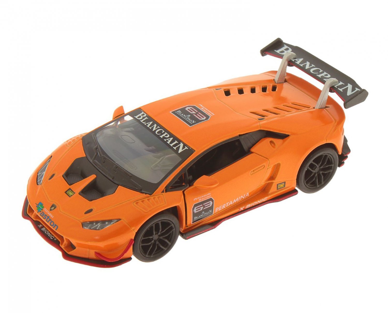 Huracan LP6202 Super Trofeo Car Orange Color Model Car Kinsmart Diecast Car 136