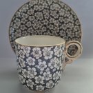 ROYAL WORCESTER Porcelain Loop Handled Demitasse Cup & Saucer 1881 ANTIQUE RARE+