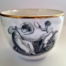 STAFFORDSHIRE Early Bat Print Mother & Child Porcelain Cup c.1815 ANTIQUE RARE