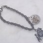 VINTAGE SOLID STERLING SILVER CHARM BRACELET W POODLE...1956