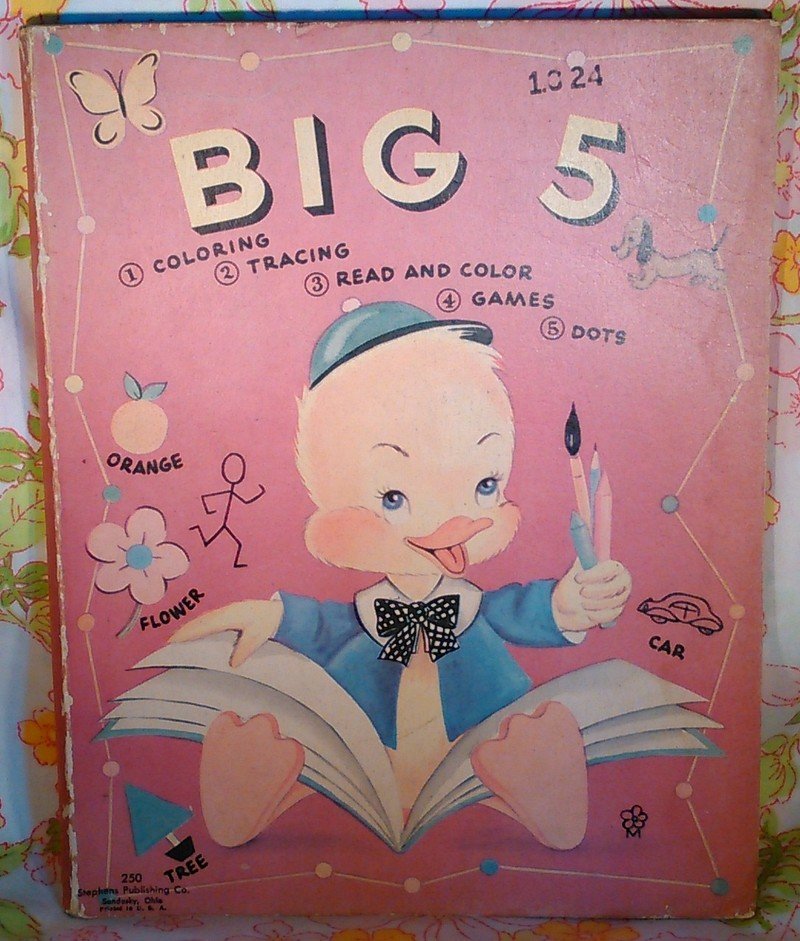 Big 5 Coloring Activity Uncle Wiggily - Vintage Book