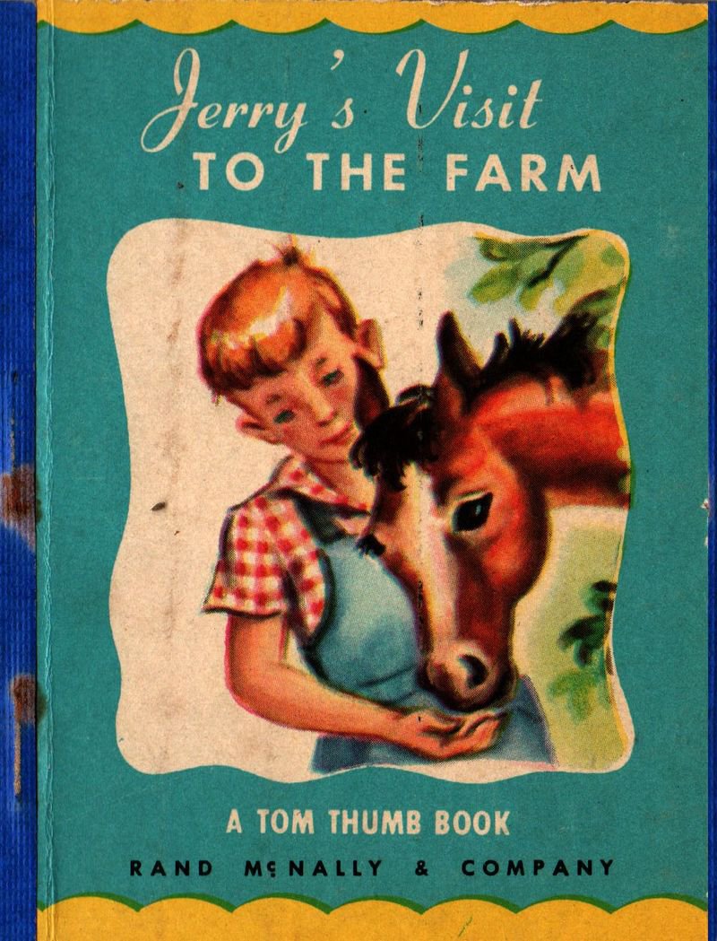 Jerry's Visit to the Farm a Tom Thumb Book - 1949 - Vintage Kids Book