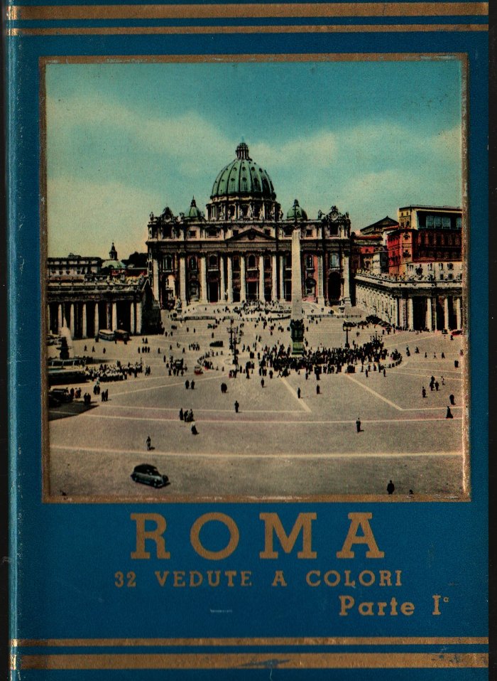 Roma 32 Verdute A Colori Parte I + Vintage Souvenir Postcard Book