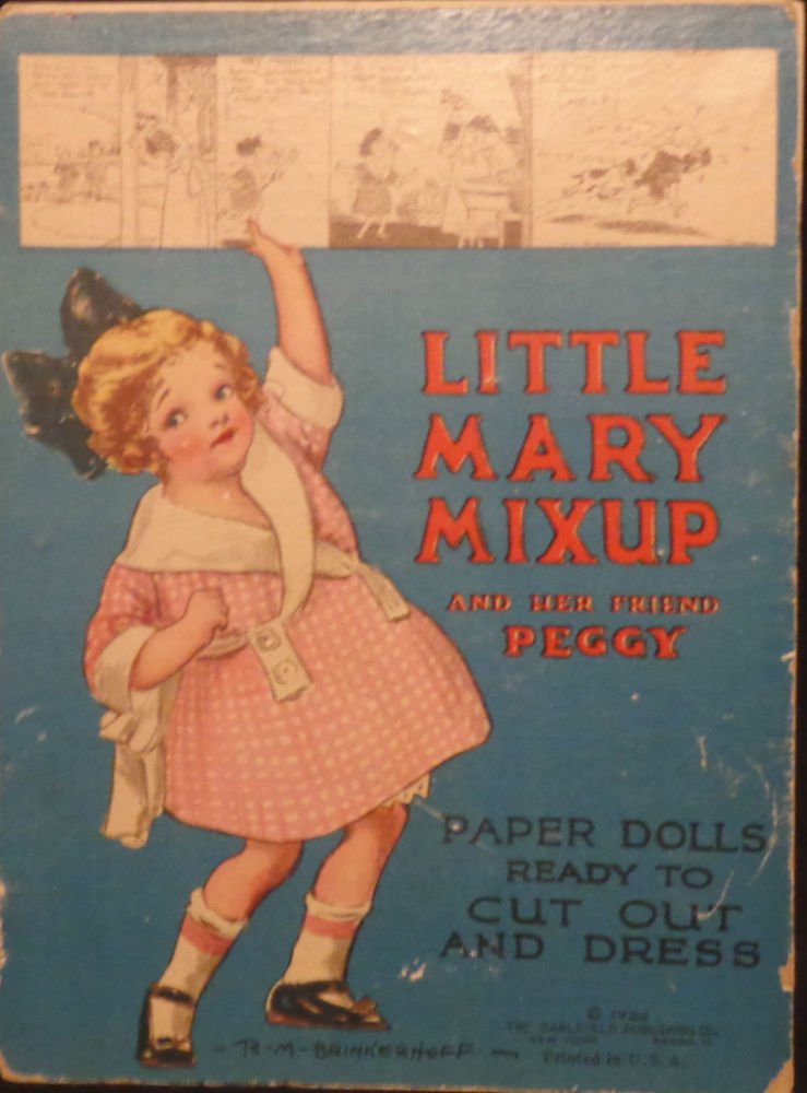 Little Mary Mixup and Her Friend PeggyPaper Dolls Saalfield 1922 RARE SET