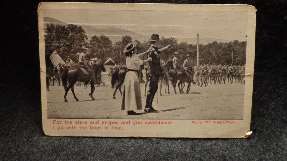 Vintage Real Photo Postcard Army Troops 1907 Postally Used Divided Back