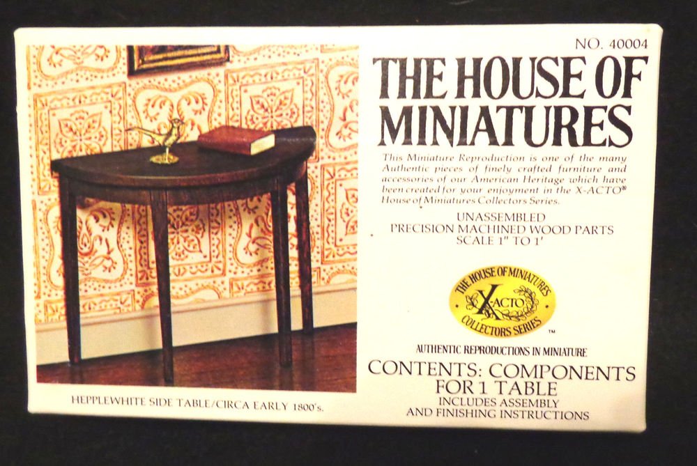 House of Miniatures No. 40004 Hepplewhite Side Table Unassembled 1" to 1'