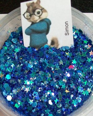 Simon Chipmunk 1/2 tsp Glitter Mix Fine Chunky Nail Art Acrylic UV Gel Nail Polish