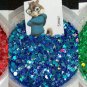 Boys Set of 3 Chipmunk 1/2 tsp Glitter Mix Fine Chunky Nail Art Acrylic UV Gel Nail Polish