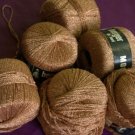 Lot of 6 Berger Du Nord Copper glitter yarn 55% Rayon 30% Polyester 15% Nylon