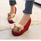 Red Suede Platforms~Size 6.5~ NEW !