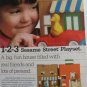 80s Playskool Sesame Street Muppet Characters Playset Print Ad~Big Bird etc