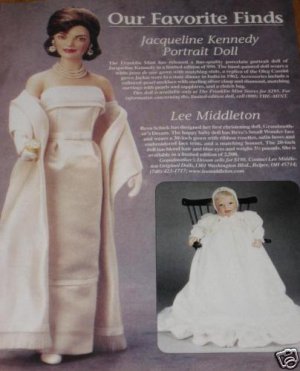 The Franklin Mint Jackie/Jacqueline Kennedy Doll Ad/Advertisement~Great GoAlong!