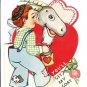 Vintage Childrens Valentine Card~BUTT-ER Be My Valentine or You'll Get My GOAT