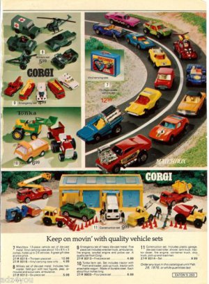 Toy Print Ad~Corgi,Matchbox,Tonka,Mighty Mo,Ertl,Construction,IH loader &Backhoe
