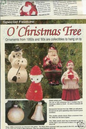 Vintage Christmas Tree Ornaments/Postcards Article/Pics