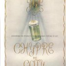 Announcing Return of Chypre De Coty Perfume Bottle Ad