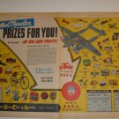 60s Vintage Junior Sales Club of America Ad~P-38 Lockheed Lightning Toy Prize Ad