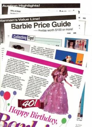 1999 Articles/Pics/Price Guide/Info on Mattel's Barbie Dolls~Barbie Turns 40