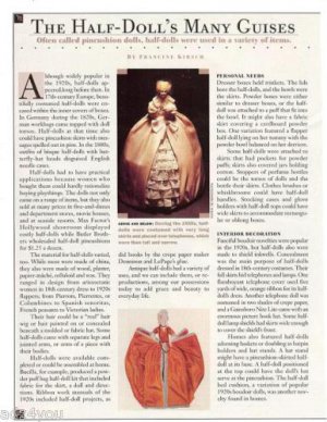 2001 Article/Info on Half-Dolls (Pincushion Dolls)