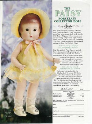 2001 Effanbee Patsy Porcelain Collector Doll Ad Page