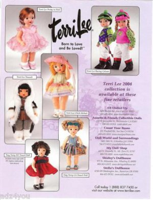2004 Tiny Terri Lee CA & NY Travel Etc Dolls Ad Page
