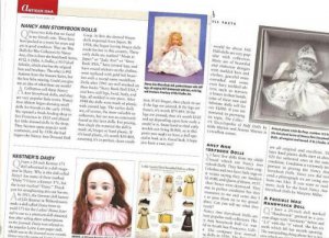 Magazine Clippings/Info on Nancy Ann Storybook Dolls