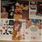 Lot of 10 Vintage Halloween Ad/Ads for Decorating or Framing Etc for your Party