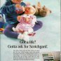 Scotchgard Ad~Got a life? Girl with Doll & Teddy Bear