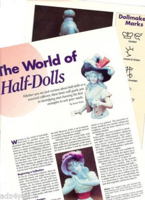 1993 Article on Half Dolls, Dollmakers Marks