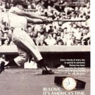 1987 Vintage Print Ad~Roger Maris 1961 #61 Homerun/Home Run Bulova Watch Time