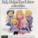 1990 Introducing New Holly Hobbie First Edition Collectibles Doll Ad