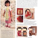 Japanese Wooden Kokeshi Dolls Magazine Ad Clipping~Bride,Children,Fishing Boy