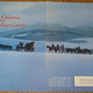 1989 Marlboro Country Cigarette Ad~Cowboys,Horses,Snow