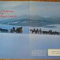 1989 Marlboro Country Cigarette Ad~Cowboys,Horses,Snow
