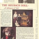1985 Article/Pics/Info on German Gebruder Heubach Dolls