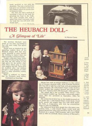 1985 Article/Pics/Info on German Gebruder Heubach Dolls