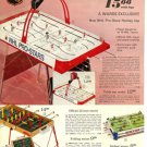 1973 NHL Pro-Stars Hockey,Soccer Table Games Catalog Ad Page~Great Go-Along! 70s