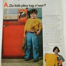 1976 TIDE Soap/Gibson Automatic Washer Ad~Kids play Tug o'War? Cute Boy w/ Rope