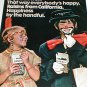 1975 Caifornia Raisins Fruit Treats for Halloween Print Ad~Indian etc Costume