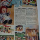 1977 Vintage Raggedy Ann/Andy,Mattel Sunshine Family Dolls Catalog Ad Page~1970s
