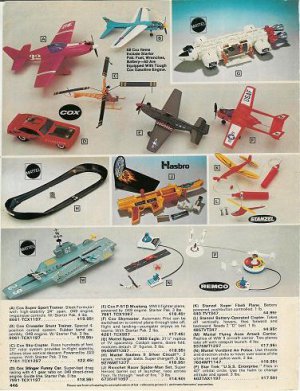 1970s Vintage Cox Engine-Powered,Stanzel Battery,Mattel Etc Model Planes Ad Page